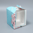 Складная коробка под маленький торт «Пионы», 15 × 15 × 18 см - Кондитер плюс. Товары для кондитеров 