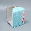 Складная коробка под маленький торт «Пионы», 15 × 15 × 18 см - Кондитер плюс. Товары для кондитеров 
