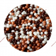 Шарики рисовые в глазури. Бел/Черный/Корич. 3-4 мм 50г - Кондитер плюс. Товары для кондитеров 