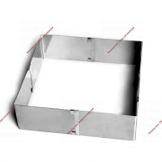 Форма для выпечки с регулировкой размера "Квадратная", H-12 см, 20х20 - 38х38 см - Кондитер плюс. Товары для кондитеров 