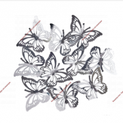 Бабочки из акрила для декора, серебряные, 10 шт - Кондитер плюс. Товары для кондитеров 