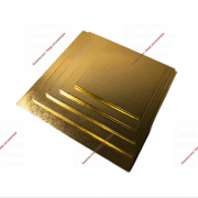  Поднос для торта КВАДРАТ 25*25 см толщина 11 мм, Золото - Кондитер плюс. Товары для кондитеров 