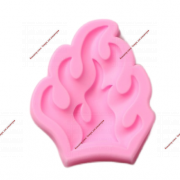 Молд Доляна «Огонь», 8×6,5×1 см, цвет розовый - Кондитер плюс. Товары для кондитеров 