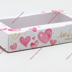 Коробка складная «Для любимых», 20 × 12 × 4 см - Кондитер плюс. Товары для кондитеров 