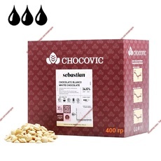 Шоколад Chocovic Sebastian белый 34,6 % 400гр - Кондитер плюс. Товары для кондитеров 