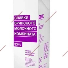 Сливки животные БМК (Брянск) 33% 1 л - Кондитер плюс. Товары для кондитеров 