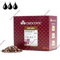 Шоколад Chocovic Salvador молочный 35% 100гр - Кондитер плюс. Товары для кондитеров 