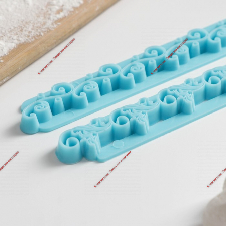 Набор печатей для марципана и теста Листочки , 2 шт, 17 2 0,8 см - Кондитер плюс. Товары для кондитеров 