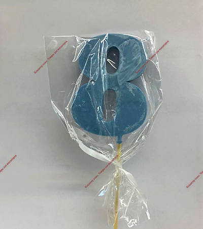 Топпер цифра 8 из шоколадной глазури цвет микс - Кондитер плюс. Товары для кондитеров 